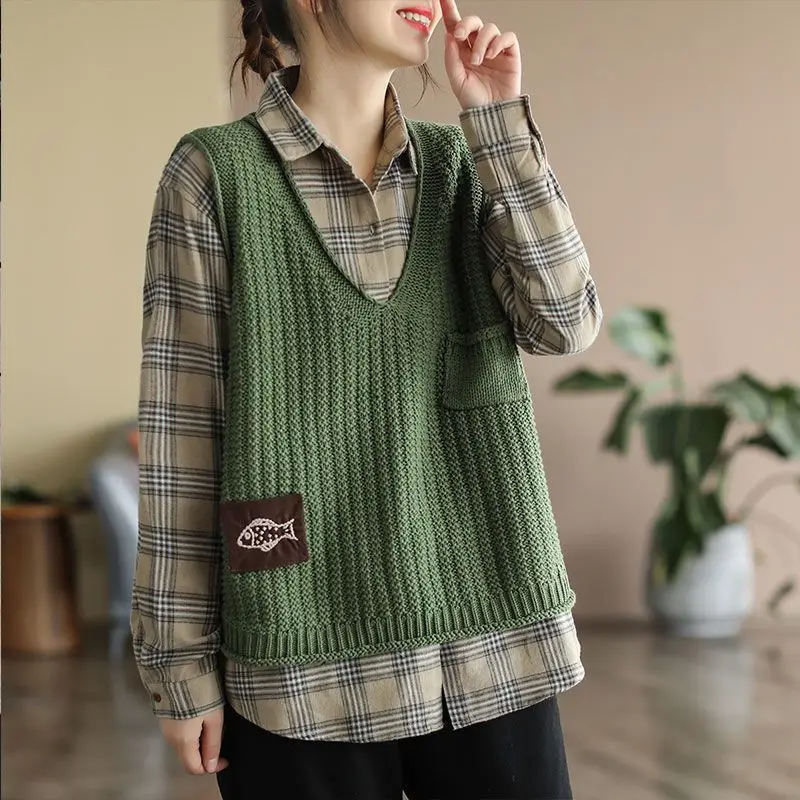 Winter Clothing Offer - Gilet court en maille unie pour