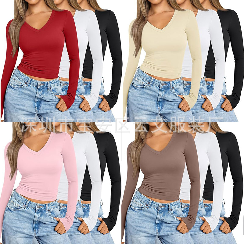 Winter Clothing Amazon - T-shirt à manches longues et col