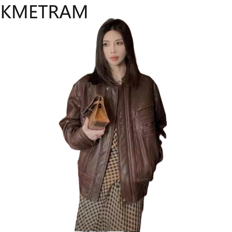 Winter Clothing In Spanish - KMETRAM Veste en cuir de mouton