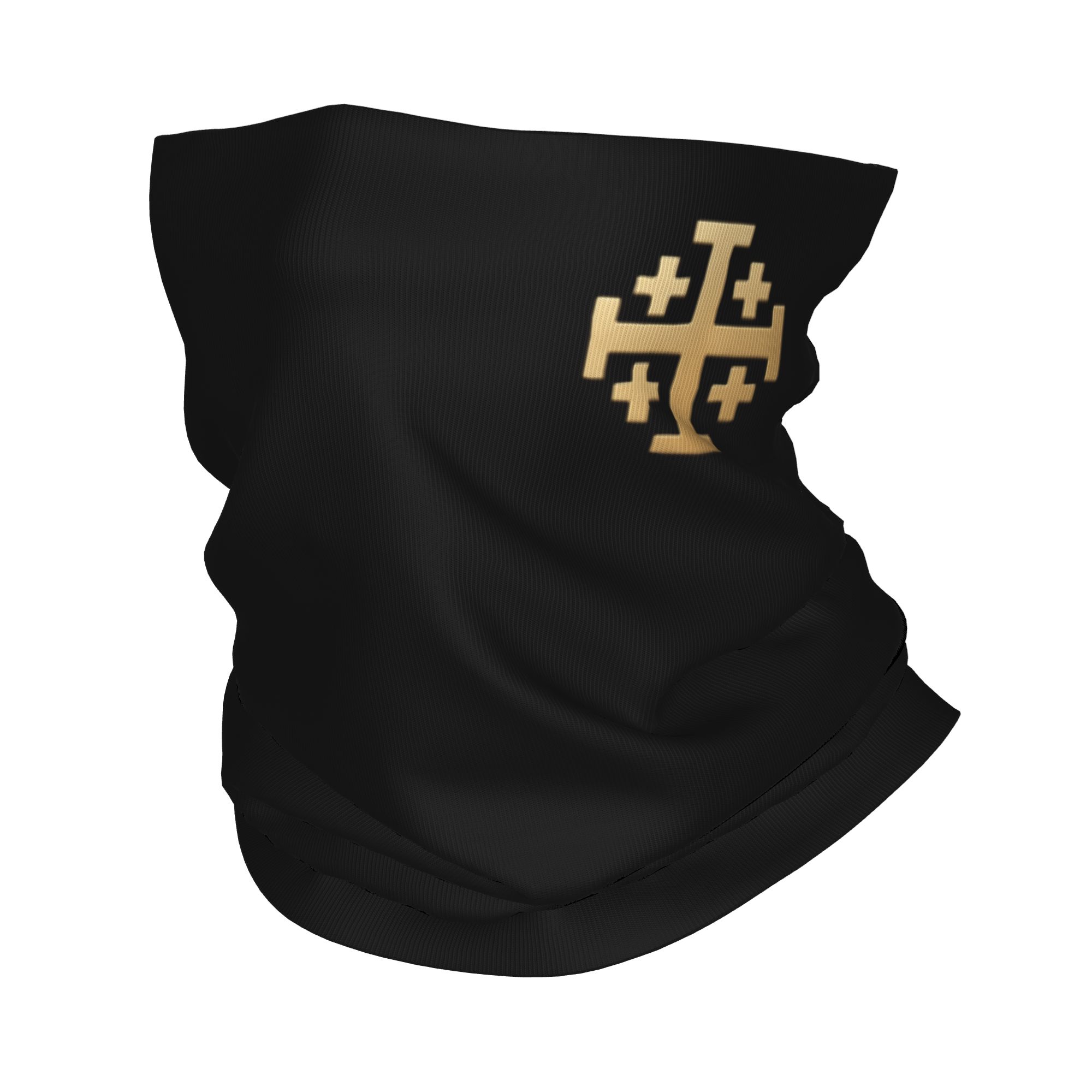 Wool Balaclava Knit - Cache-cou bandana chrétien croix de Jérusalem