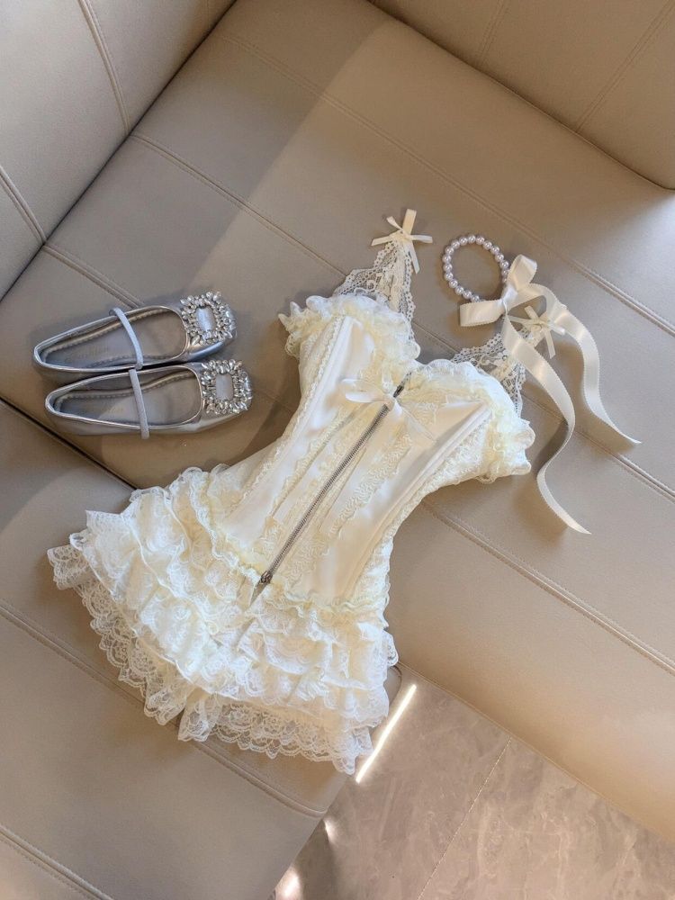 Ensemble bustier en dentelle e - Winter Clothing Cute avis et prix