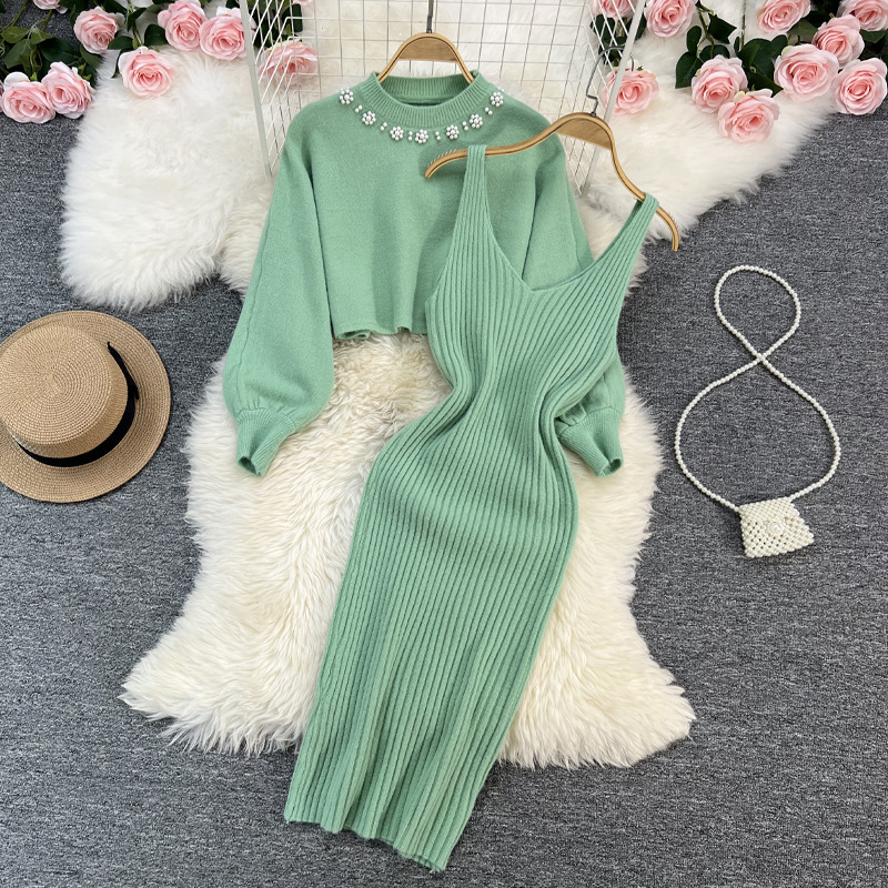 Tricot 2 pièces ensemble femme - Winter Clothing Matching avis et prix