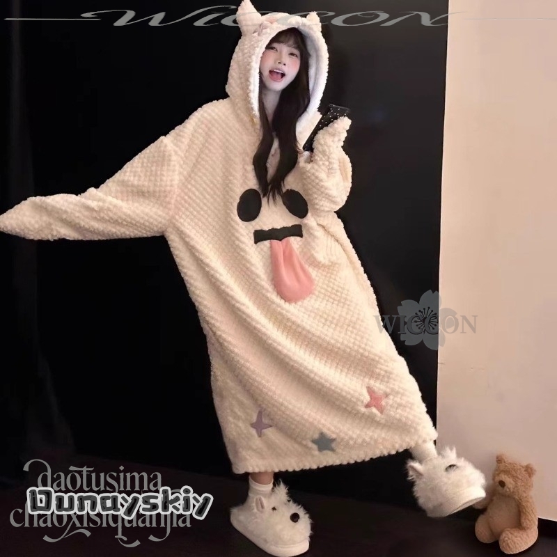Pyjama combinaison longue blan - Winter Clothing Cute avis et prix
