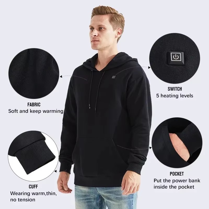 Sweat-shirts chauffants USB po - Winter Clothing Matching avis et prix