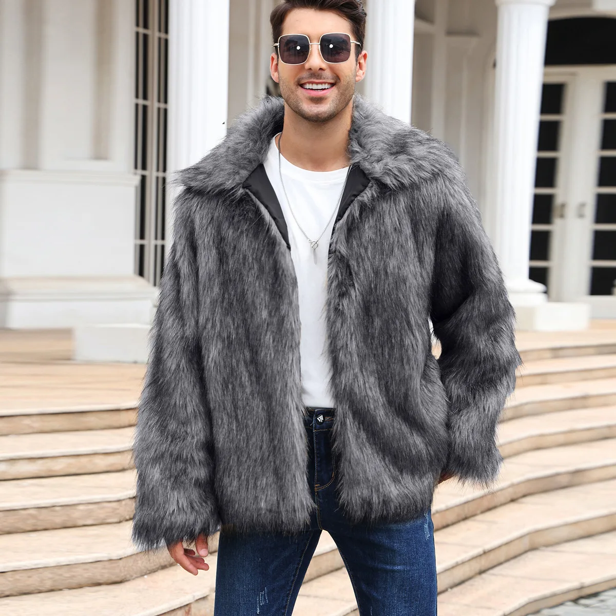 Hommes fausse fourrure de rena - Winter Clothing Cute avis et prix