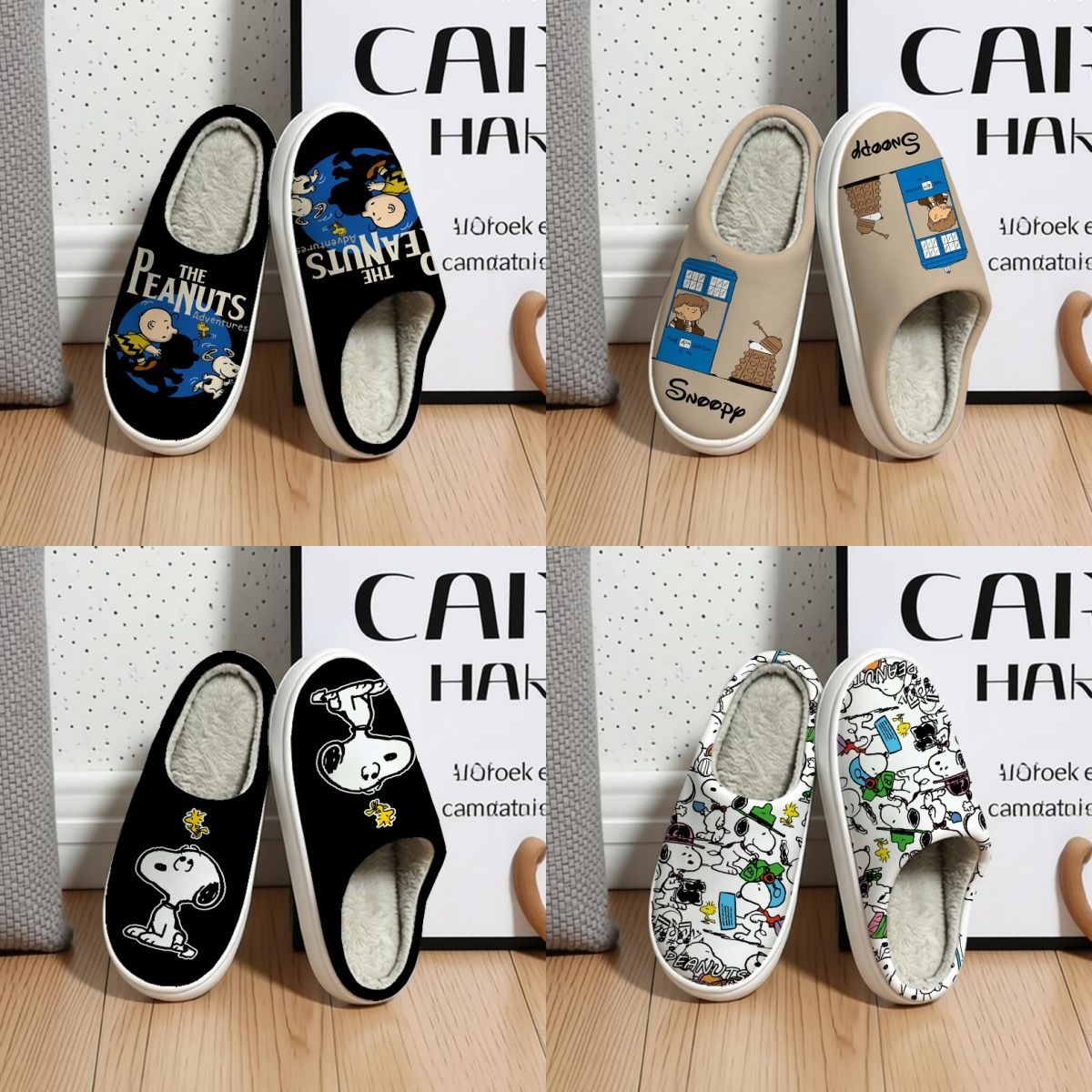 Pantoufles en coton Snoopy Pea - Winter Clothing Cute avis et prix