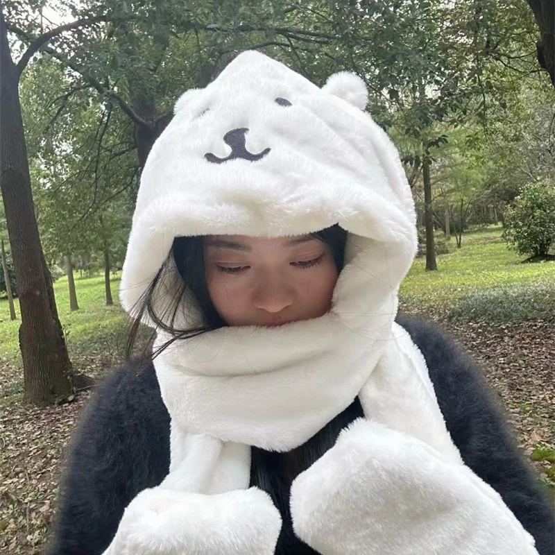 Chapeau à capuche épais en pel - Winter Clothing Cute avis et prix