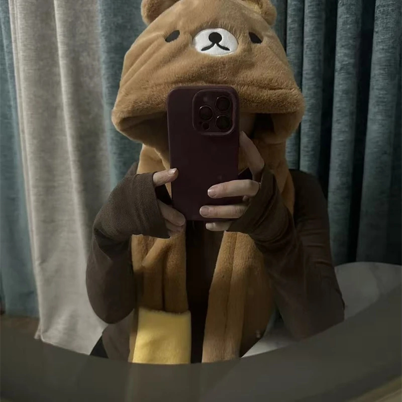 Chapeau à capuche épais en pel - Winter Clothing Cute avis et prix