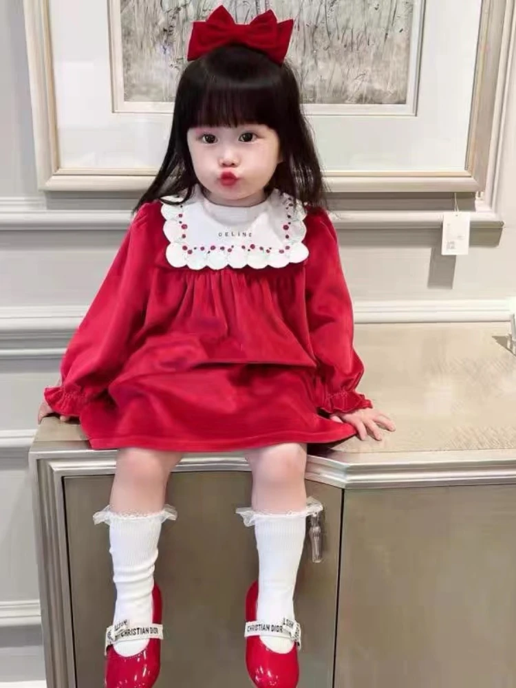 Robe de princesse rétro en vel - Winter Clothing In Spanish avis et prix