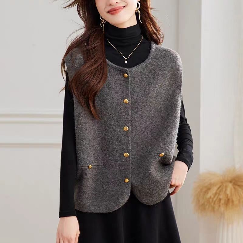 Gilet tricoté pour femmes, cou - Winter Clothing Offer avis et prix